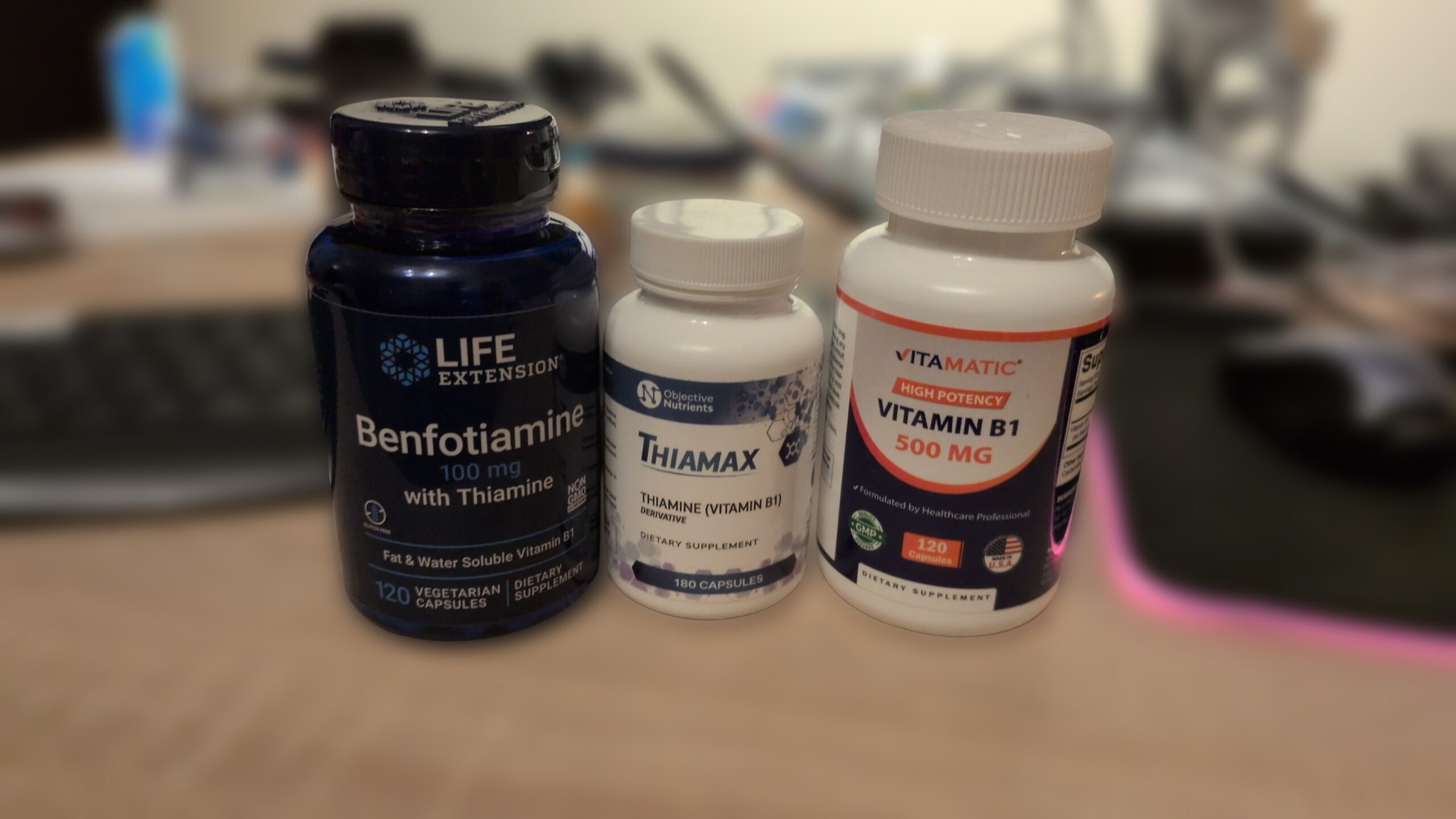 B1 vitamīna (tiamīna) formas: HCl, mononitrāts, benfotiamīns, sulbutiamīns, TTFD — kāpēc efekts atšķiras